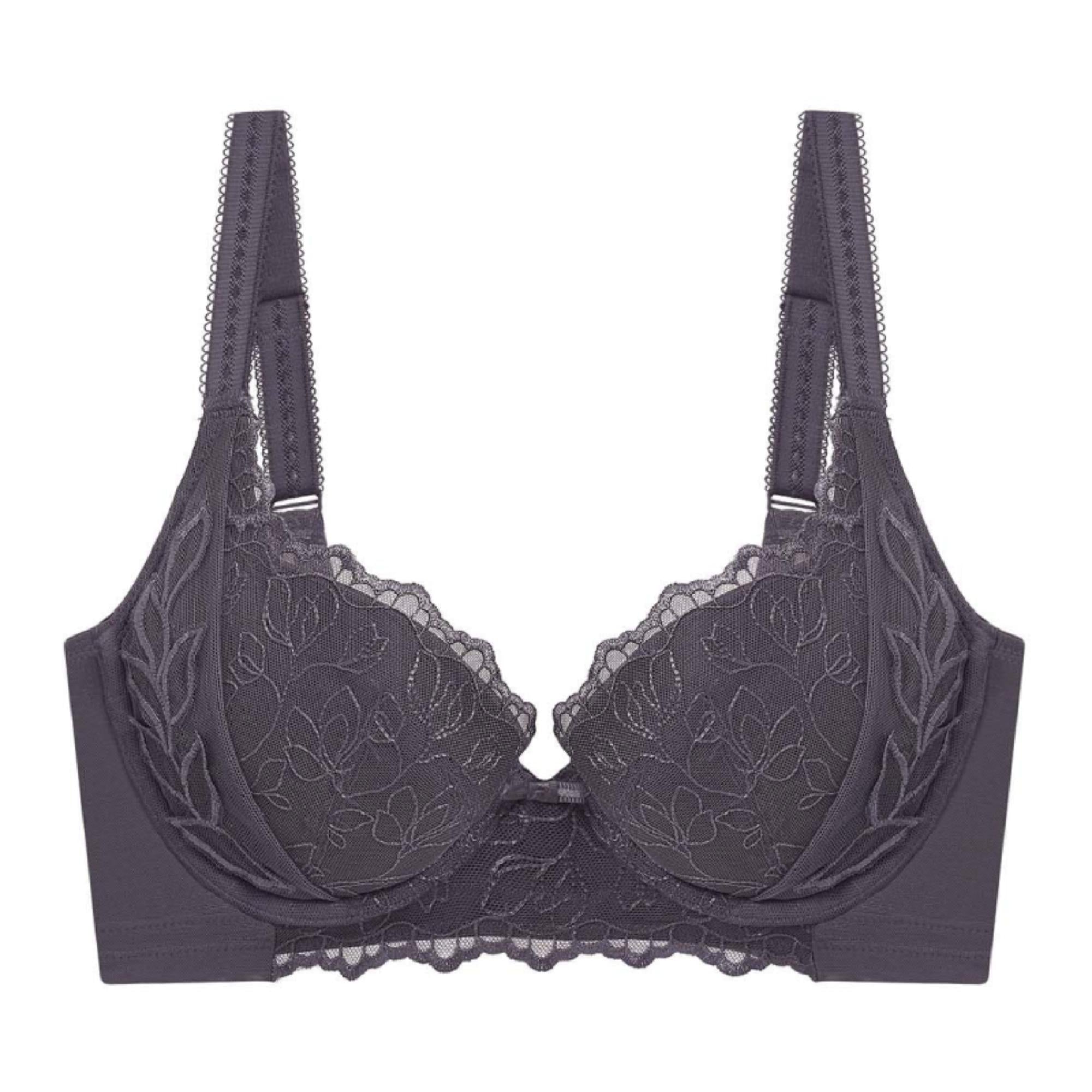 Triumph Sculpt Leaf Wired Padded Bra Graphite