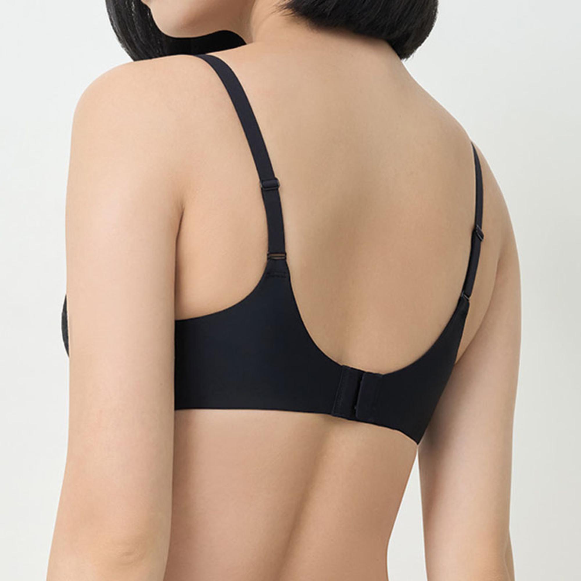 Triumph Body Make Up Illusion Lace Wired Push Up Deep V Bra Black
