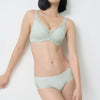 Triumph Body Make Up Illusion Lace Wired Push Up Deep V Bra Forest Frost