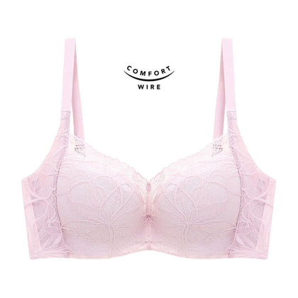 Triumph Body Make Up Illusion Lace Wired Half Cup Padded Bra Perola