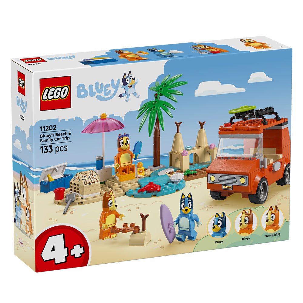 LEGO Bluey: Bluey's Beach & Family Car Trip (11202)