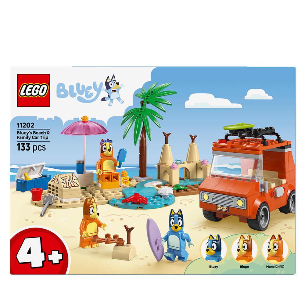 LEGO Bluey: Bluey's Beach & Family Car Trip (11202)