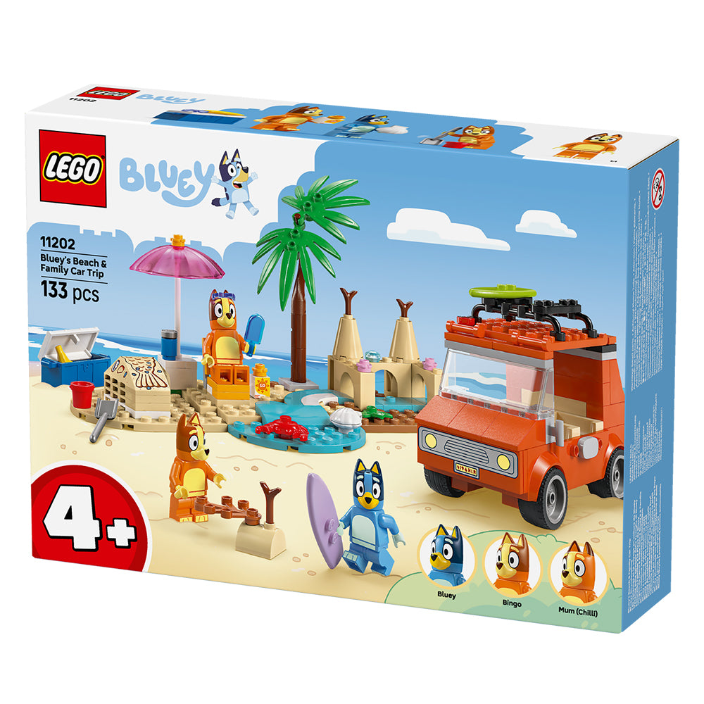 LEGO Bluey: Bluey's Beach & Family Car Trip (11202)