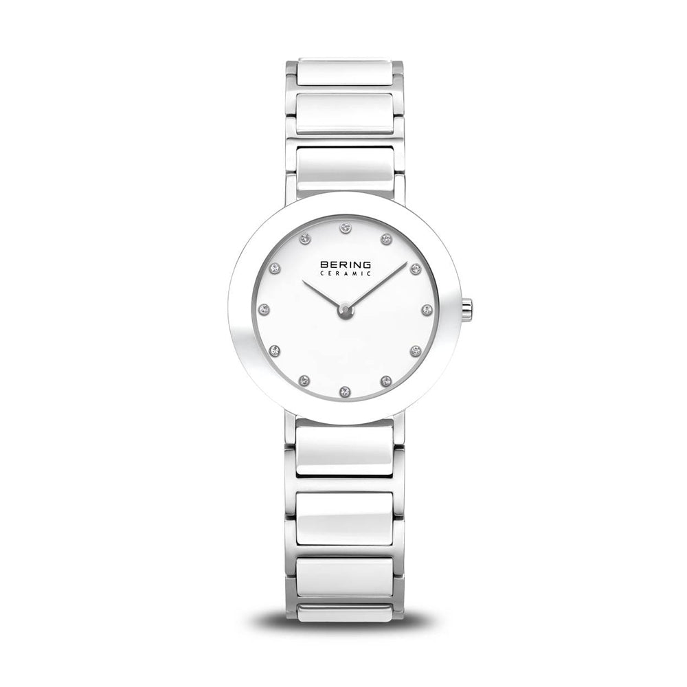 BERING White Ceramic Case and Bracelet Watch 29mm