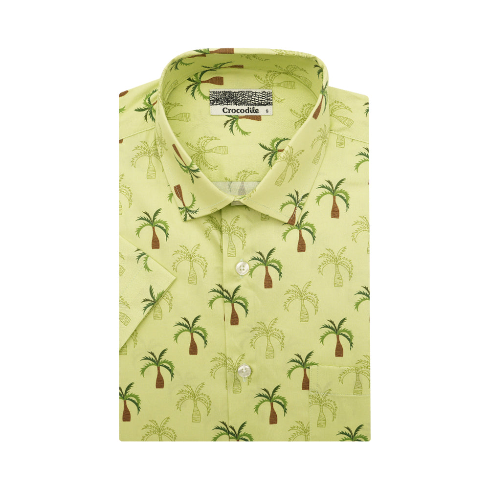 Crocodile Short-Sleeved Shirt - Palm Tree
