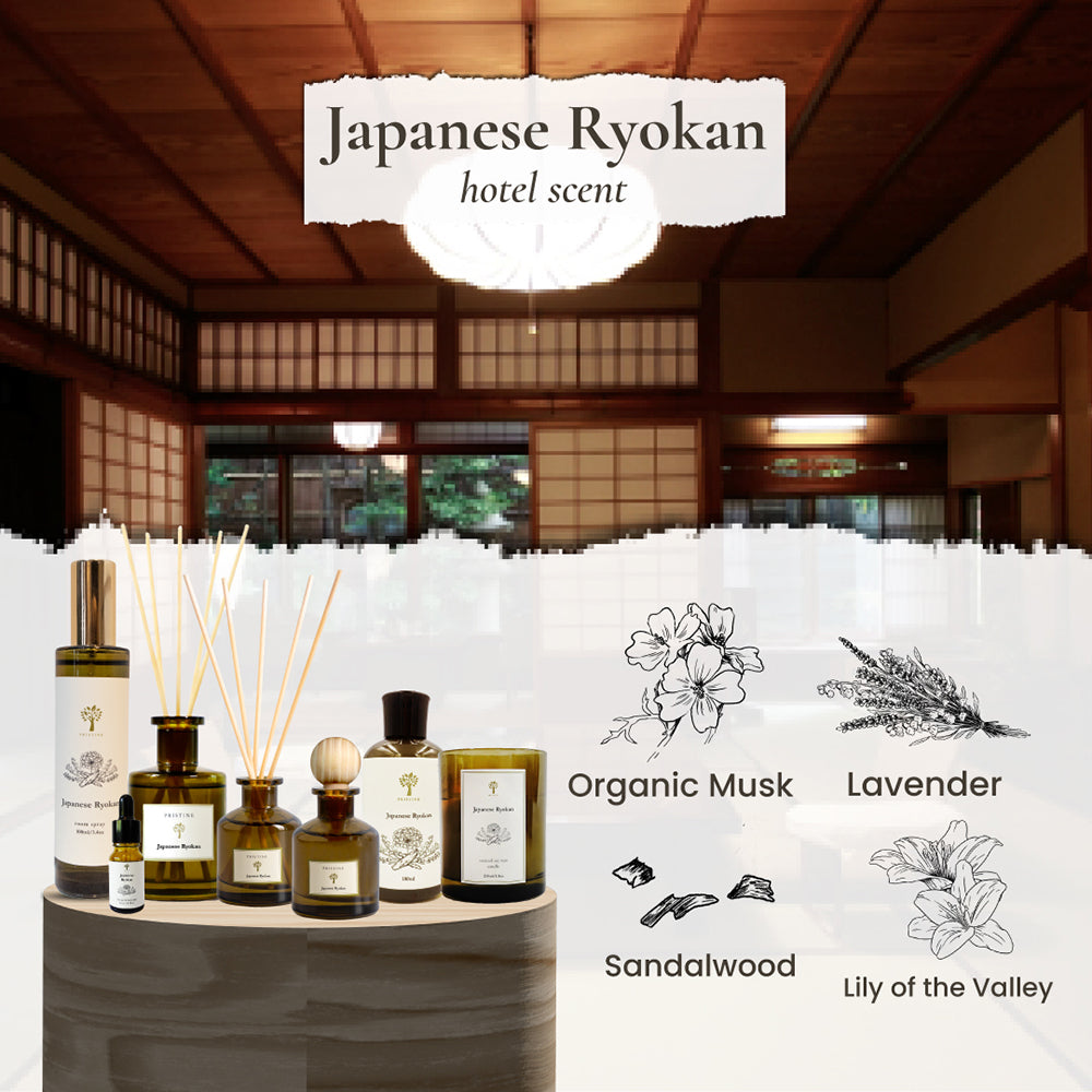 Pristine Hotel Scent Series Reed Diffuser Collection 50ml / 180ml—Japanese Ryokan