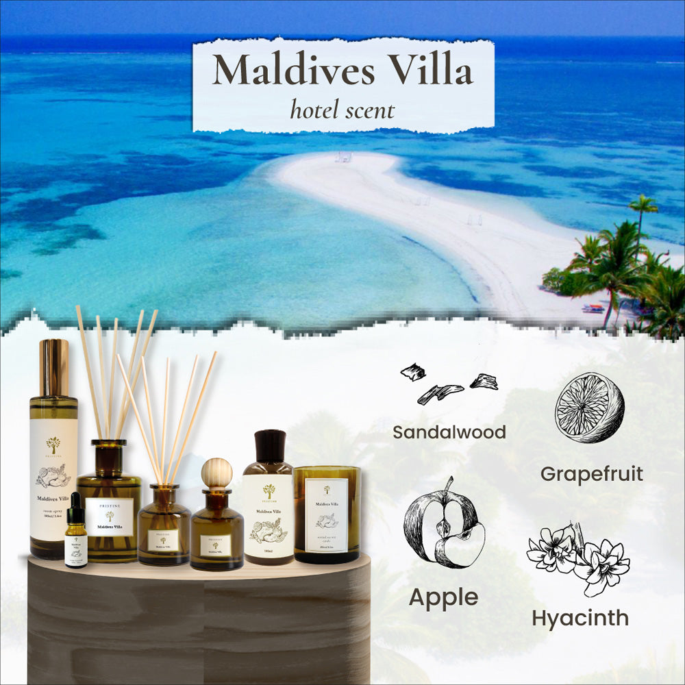 Pristine Hotel Scent Series Reed Diffuser Collection 50ml / 180ml—Maldives Villa