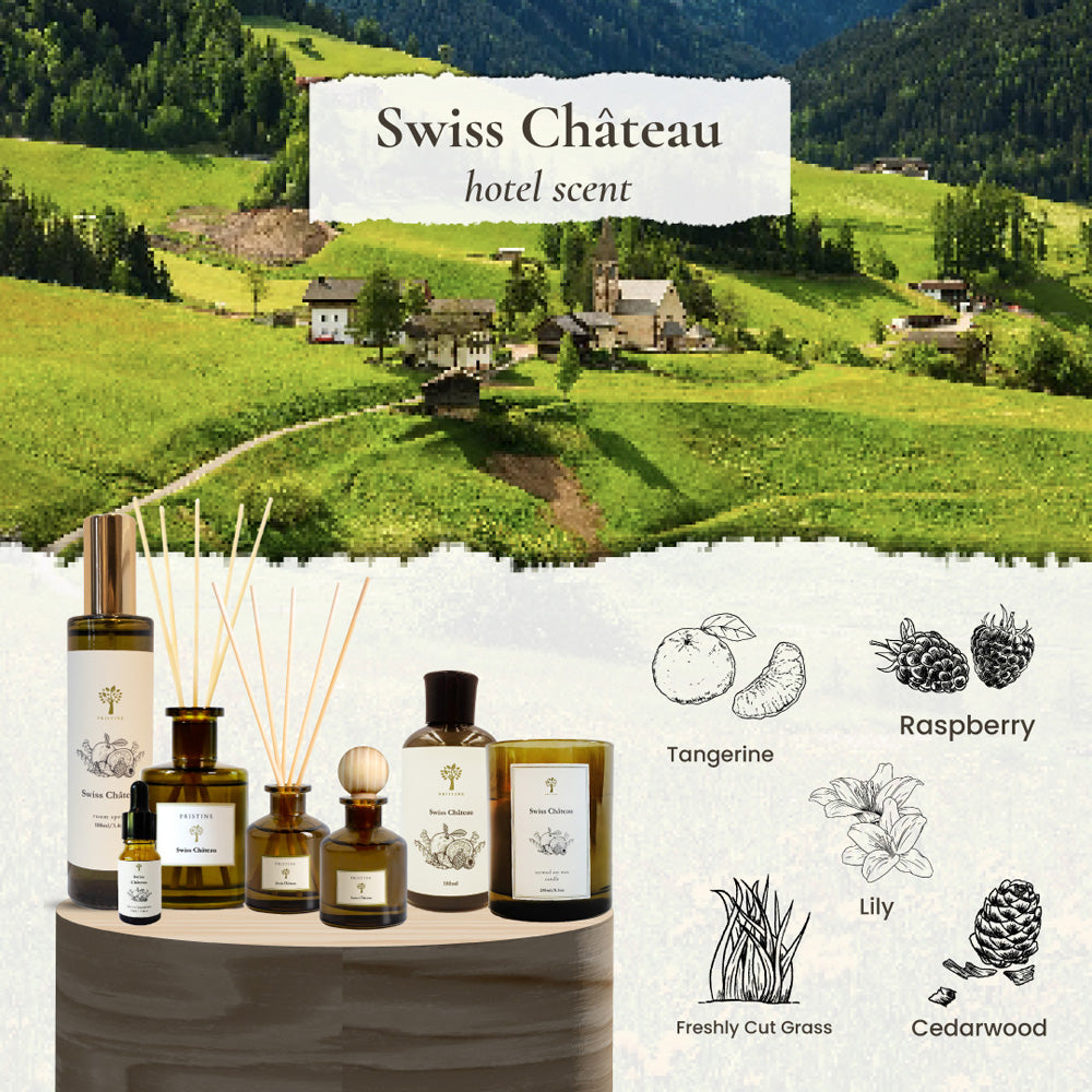 Pristine Hotel Scent Series Reed Diffuser Collection 50ml / 180ml—Swiss Château