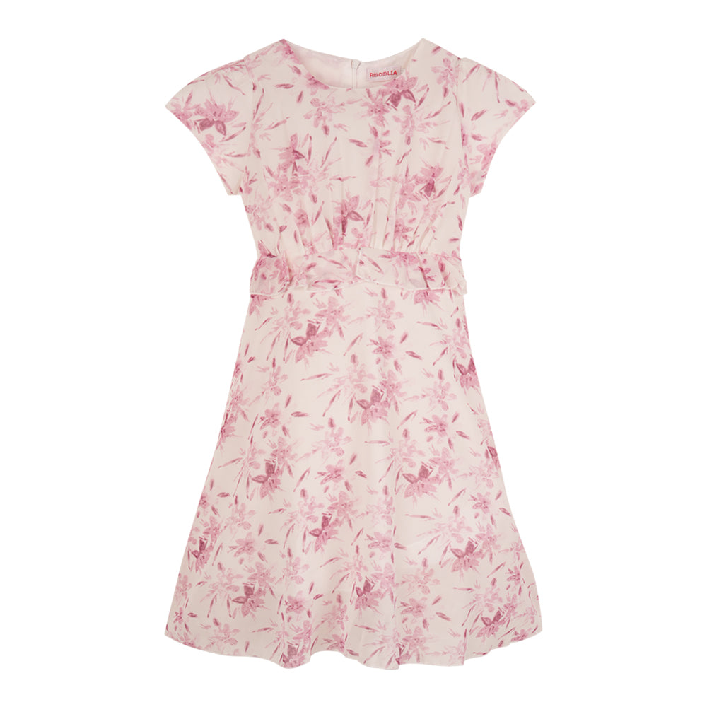 Rodolia Lined Voile 3/4 Length Dress - Floral