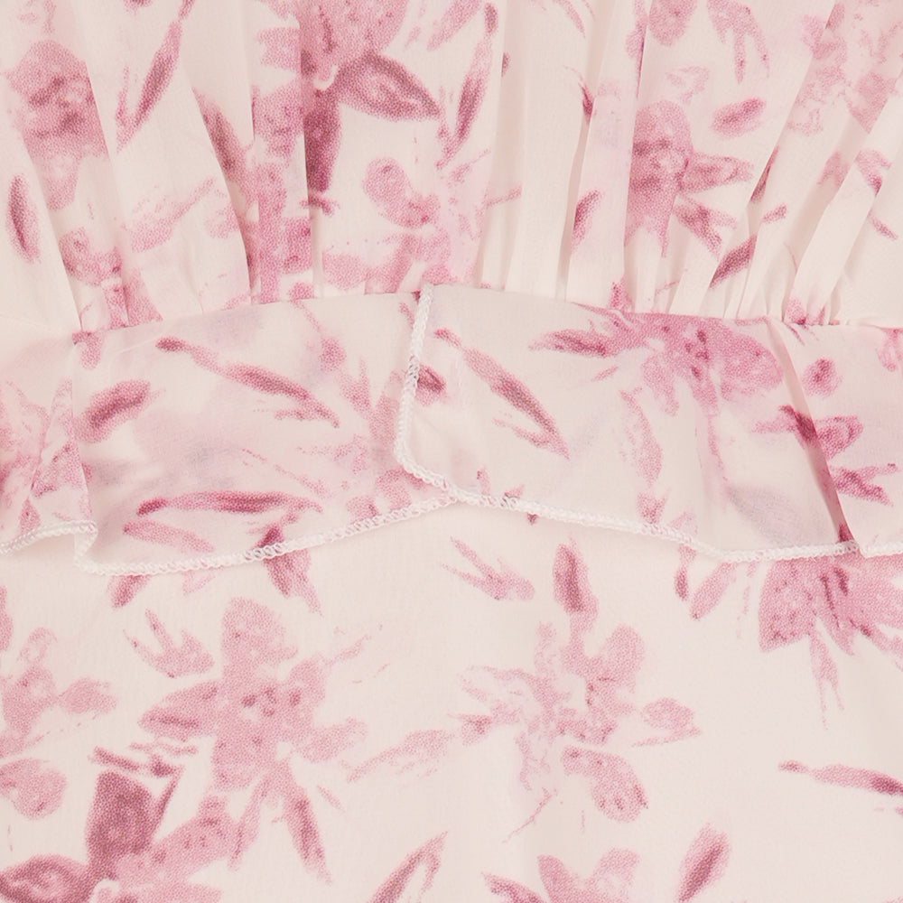 Rodolia Lined Voile 3/4 Length Dress - Floral