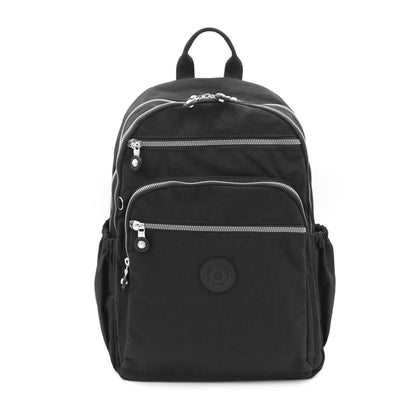 Laselle Lightweight Nylon Backpack - Black