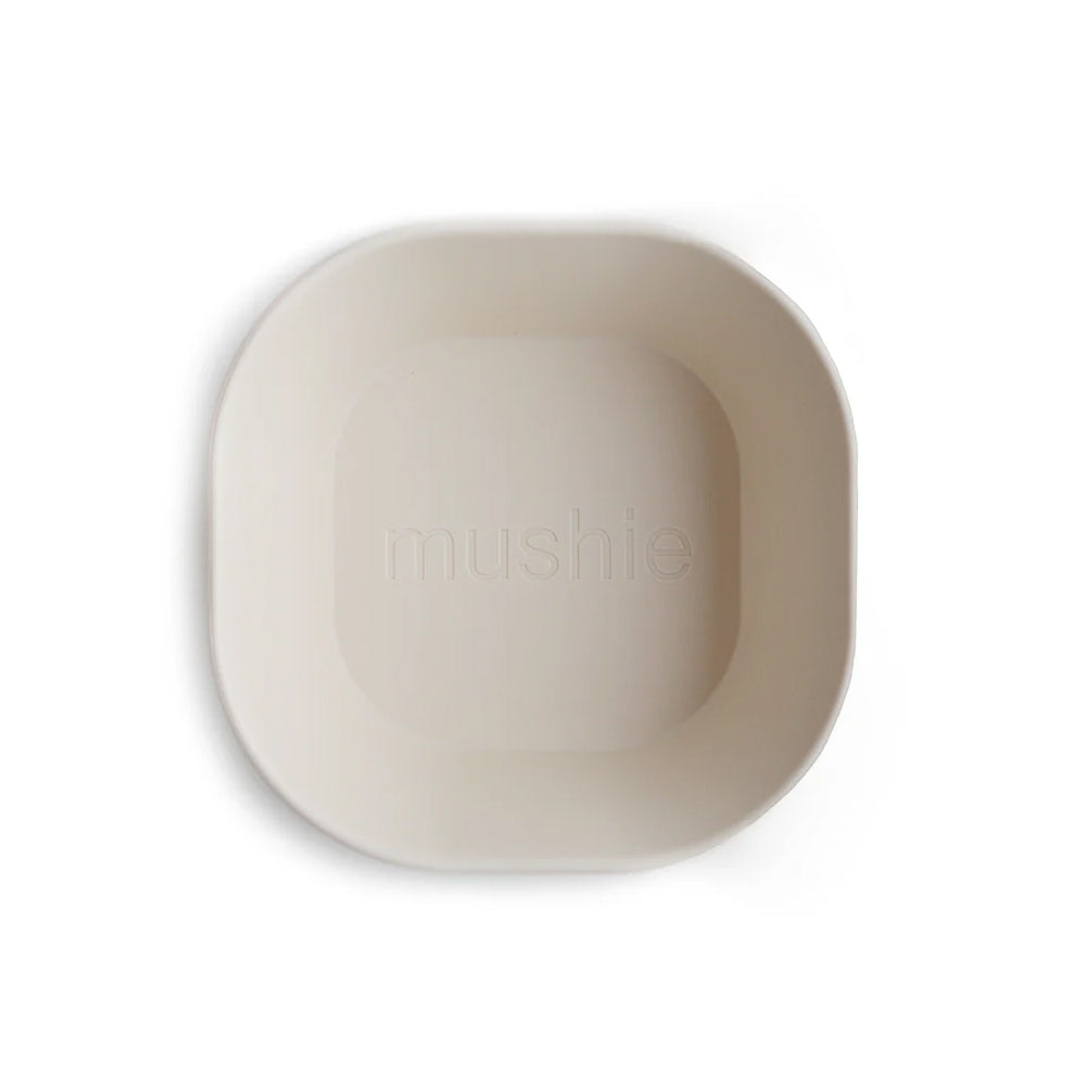 mushie Square Dinner Bowl Set of 2 - Ivory