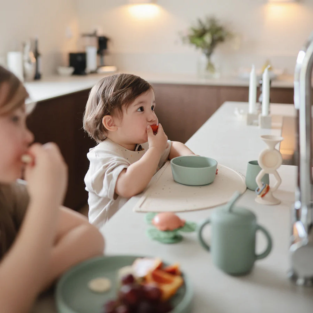 mushie Silicone Suction Bowl - Cambridge Blue