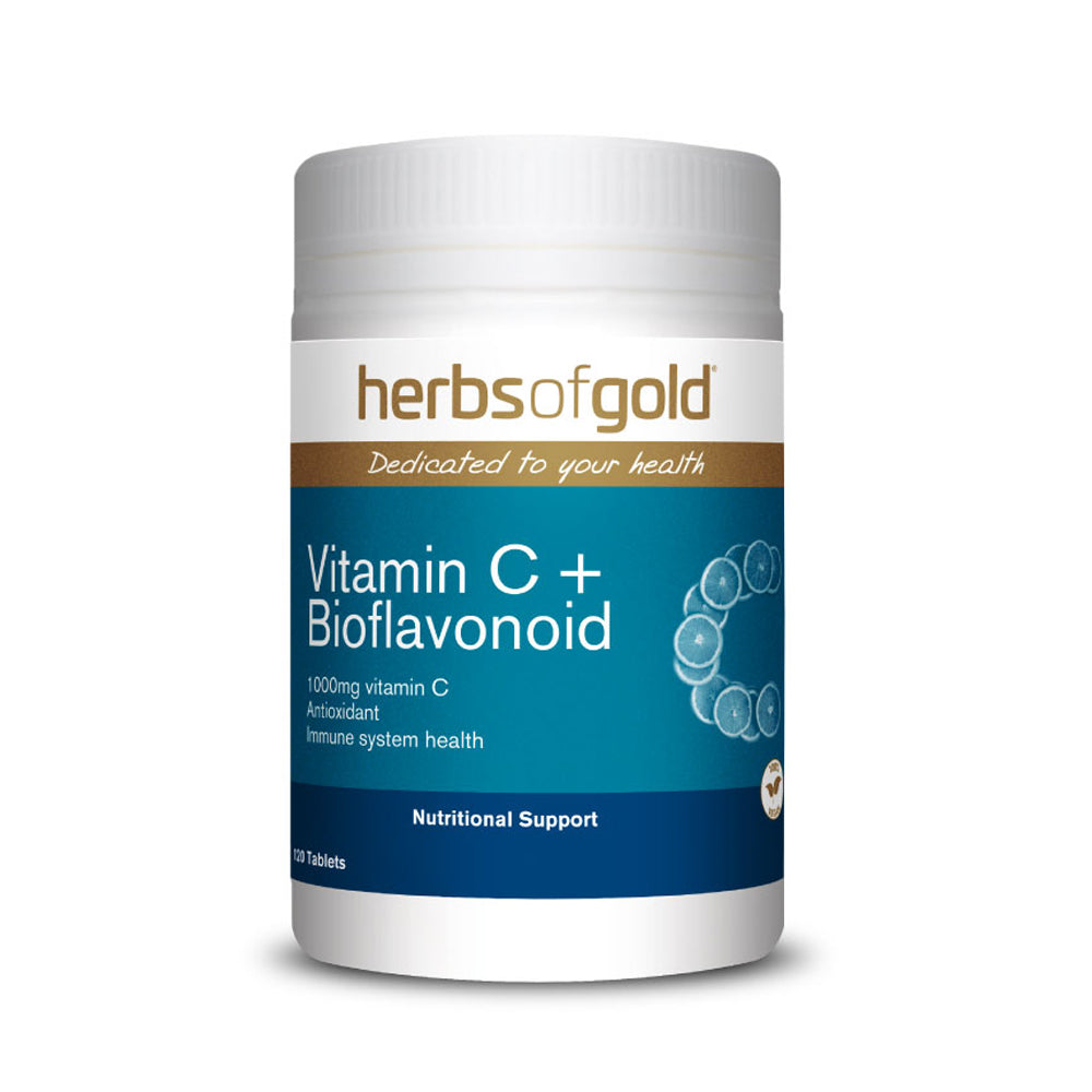 Herbs of Gold Vitamin C + Bioflavonoid 120 Tablets