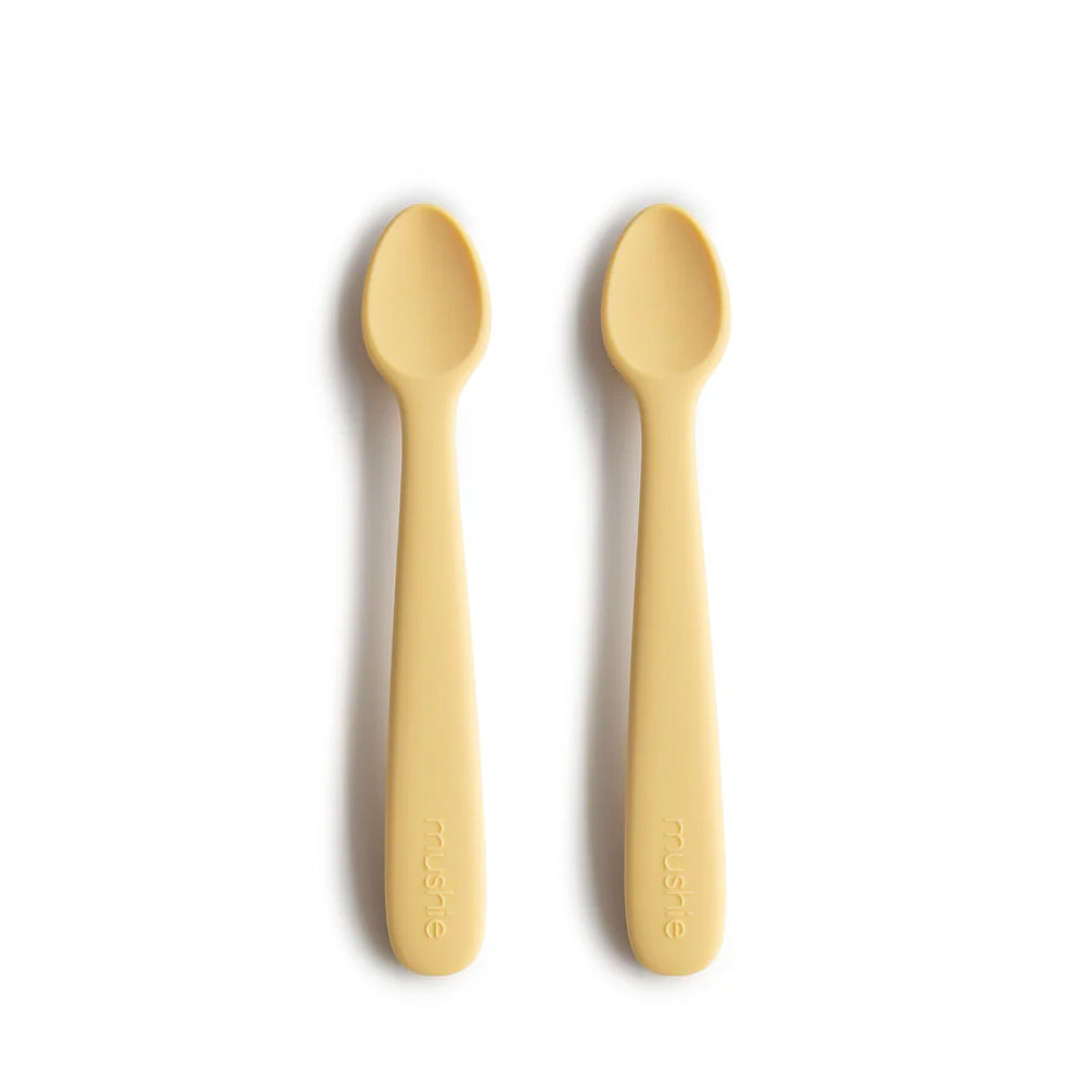mushie Silicone Feeding Spoons 2-Pack - Daffodil