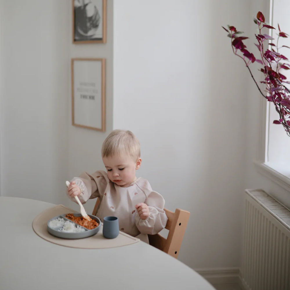 mushie Dinnerware Fork and Spoon Set - Ivory