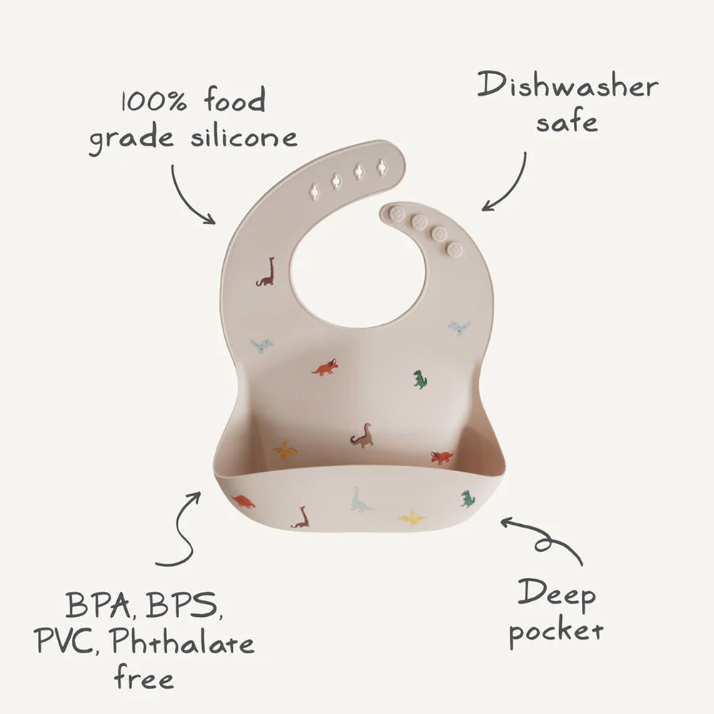 mushie Silicone Bib - Crowns