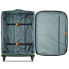 Delsey Paris Securitech Vanguard DY40038 66cm 4 Double Wheels Expandable Cabin Soft Trolley Case Luggage - Green