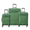 Delsey Paris Securitech Vanguard DY40038 66cm 4 Double Wheels Expandable Cabin Soft Trolley Case Luggage - Green