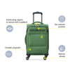 Delsey Paris Securitech Vanguard DY40038 66cm 4 Double Wheels Expandable Cabin Soft Trolley Case Luggage - Green