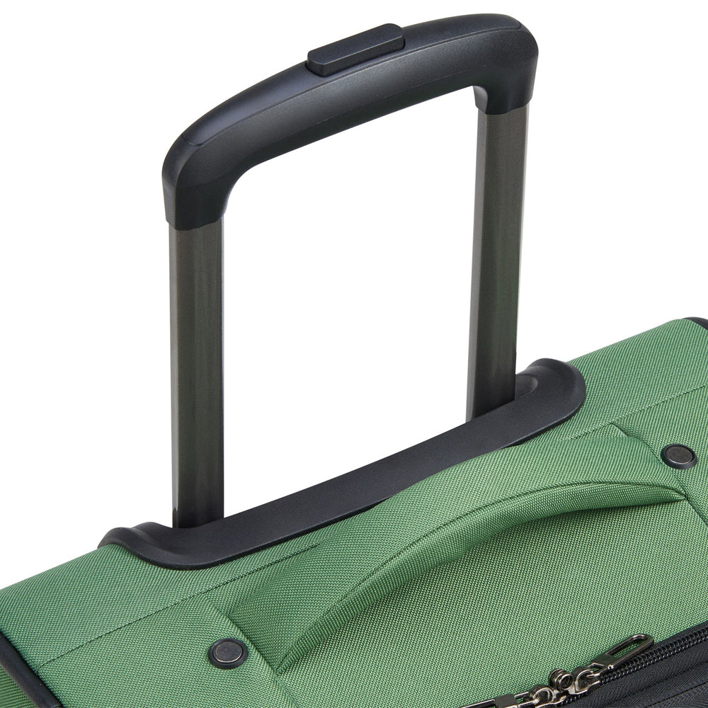 Delsey Paris Securitech Vanguard DY40038 66cm 4 Double Wheels Expandable Cabin Soft Trolley Case Luggage - Green