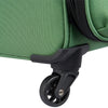 Delsey Paris Securitech Vanguard DY40038 66cm 4 Double Wheels Expandable Cabin Soft Trolley Case Luggage - Green