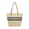 Stone Lodge Woven Straw Shoulder Bag - Beige/Blue