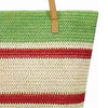 Stone Lodge Woven Straw Shoulder Bag - Green/Red