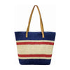 Stone Lodge Woven Straw Shoulder Bag - Navy/Beige