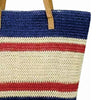 Stone Lodge Woven Straw Shoulder Bag - Navy/Beige