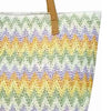 Stone Lodge Woven Straw Shoulder Bag - Yellow/Purple