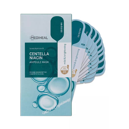 MEDIHEAL Centella Niacin Ampoule Mask Box (10 Sheets)