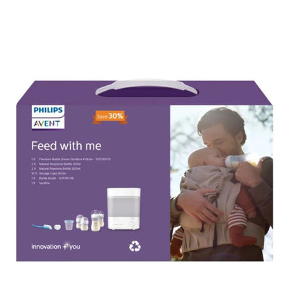 Philips Avent Feed with Me + FREE 180ml Storage Cup, Newborn Pacifier and Non Woven Bag (6003663)