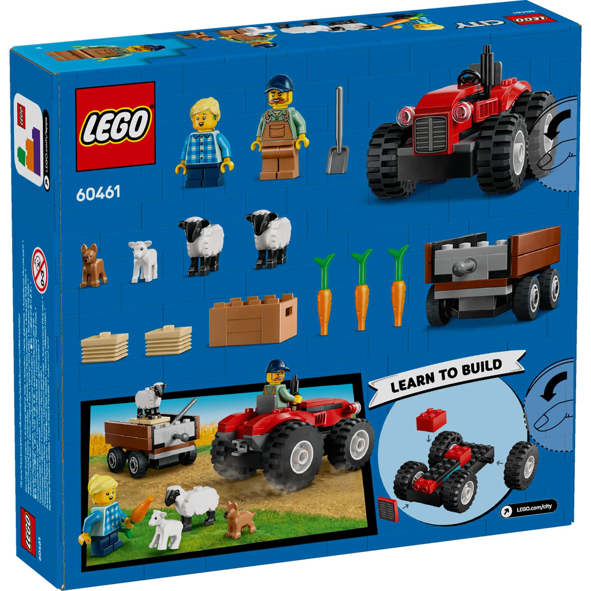 LEGO City: Red Farm Tractor with Trailer & Sheep (60461)