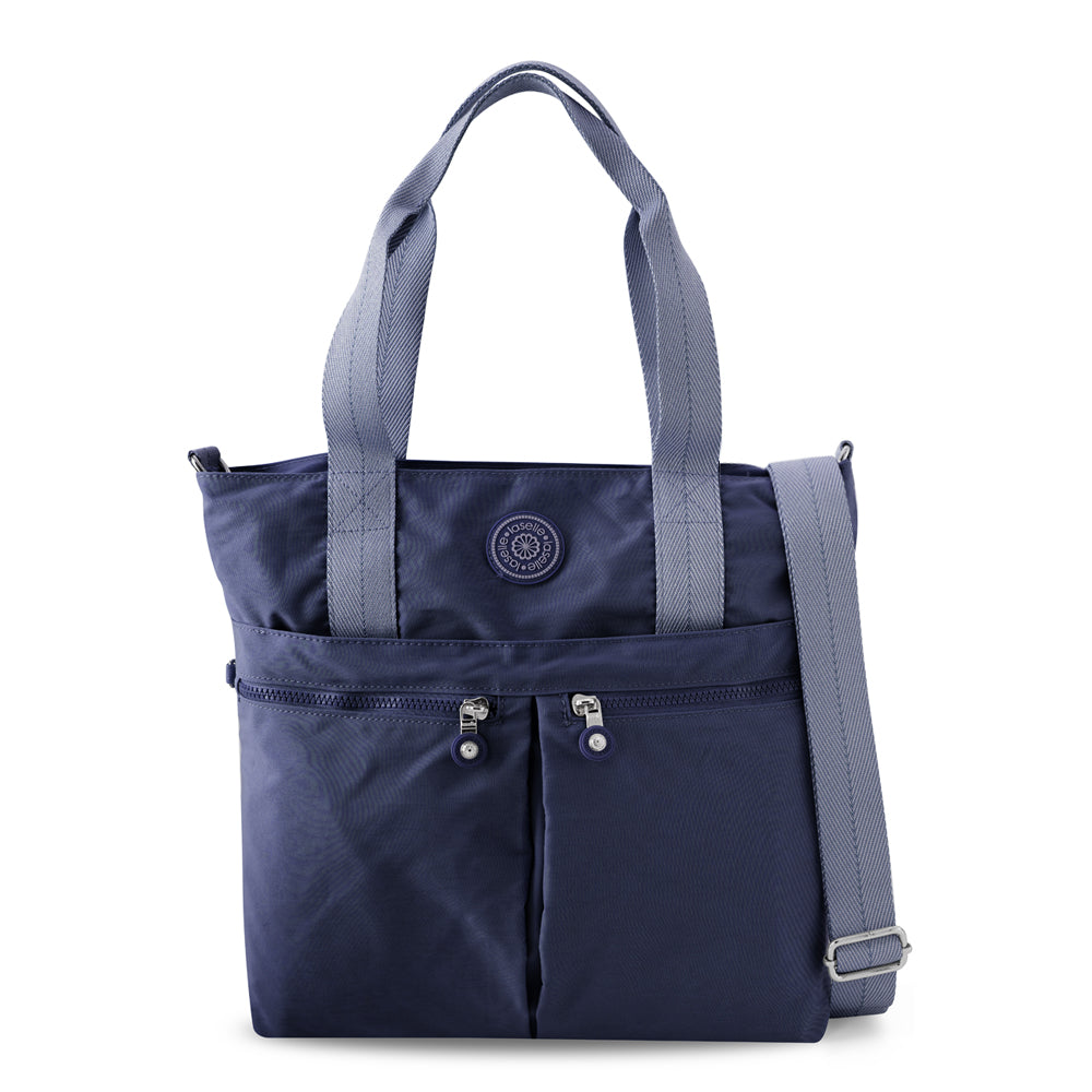 Luu Laselle Lightweight Shopper cum Crossbody Bag - Navy – OG Singapore