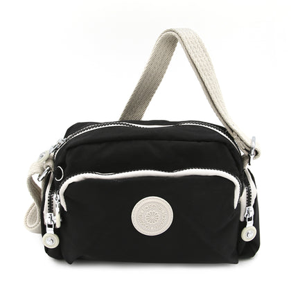 Laselle Lightweight Nylon Sling Bag - Black