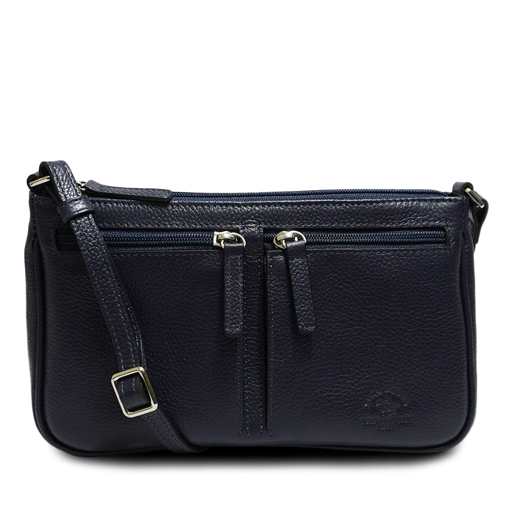 Santa Barbara Polo Racquet Club Leather Crossbody Bag Navy OG Singapore