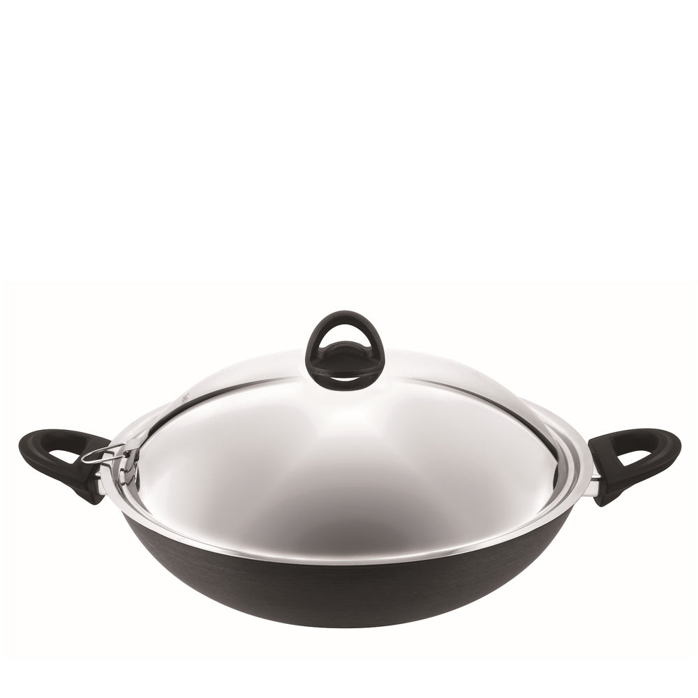 Tefal 36cm Novel Chinese Wok with Stainless Steel Lid (A69698)