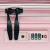 ALAIN DELON AD-1016 20" Hard Case Spinner Luggage - Expandable, Anti-Theft Zipper, TSA Lock - Pink