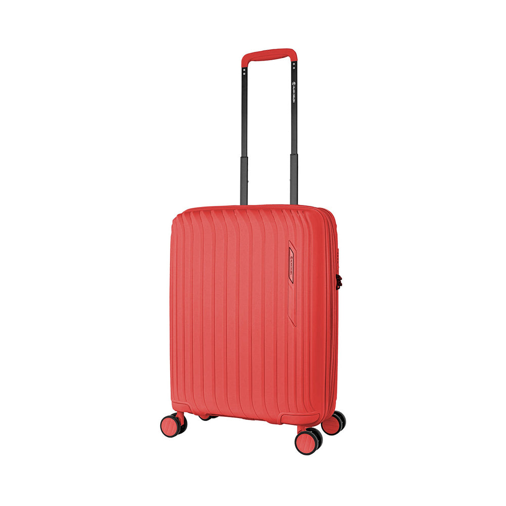 ALAIN DELON AD-1016 20" Hard Case Spinner Luggage - Expandable, Anti-Theft Zipper, TSA Lock - Red