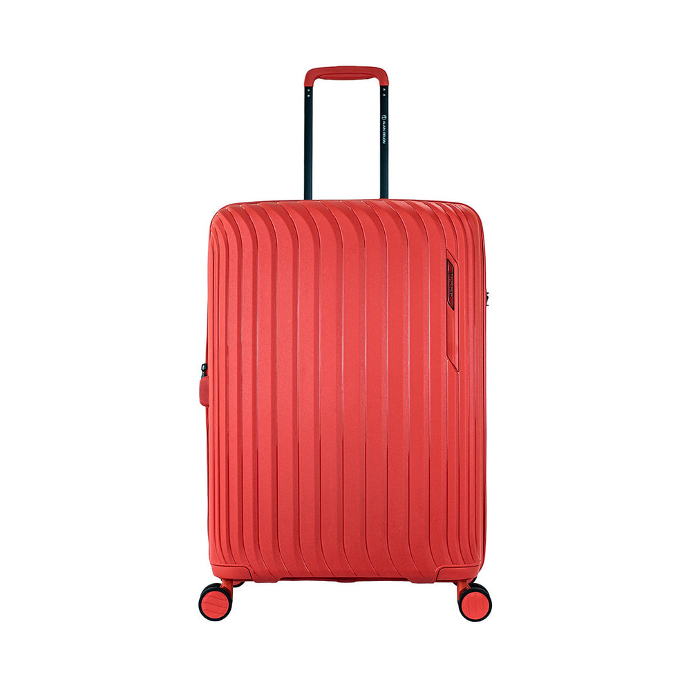 ALAIN DELON AD-1016 24" Hard Case Spinner Luggage - Expandable, Anti-Theft Zipper, TSA Lock - Red