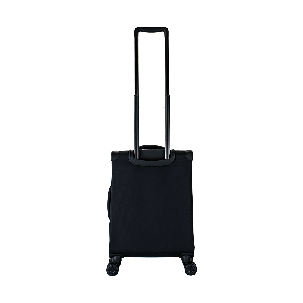 ALAIN DELON AD-1201 19" Soft Case Spinner Luggage - Expandable, Anti-Theft Zipper, TSA Lock - Black