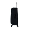 ALAIN DELON AD-1201 28" Soft Case Spinner Luggage - Expandable, Anti-Theft Zipper, TSA Lock - Black