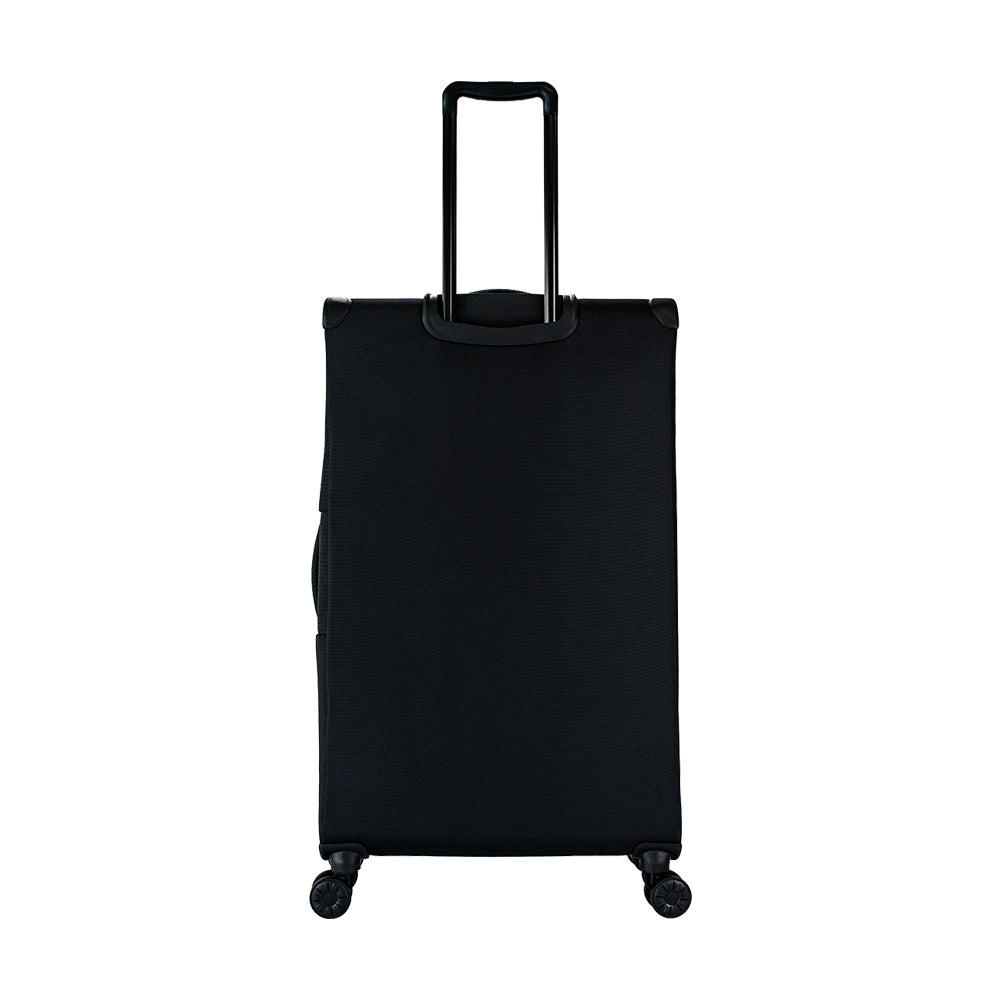 ALAIN DELON AD-1201 28" Soft Case Spinner Luggage - Expandable, Anti-Theft Zipper, TSA Lock - Black