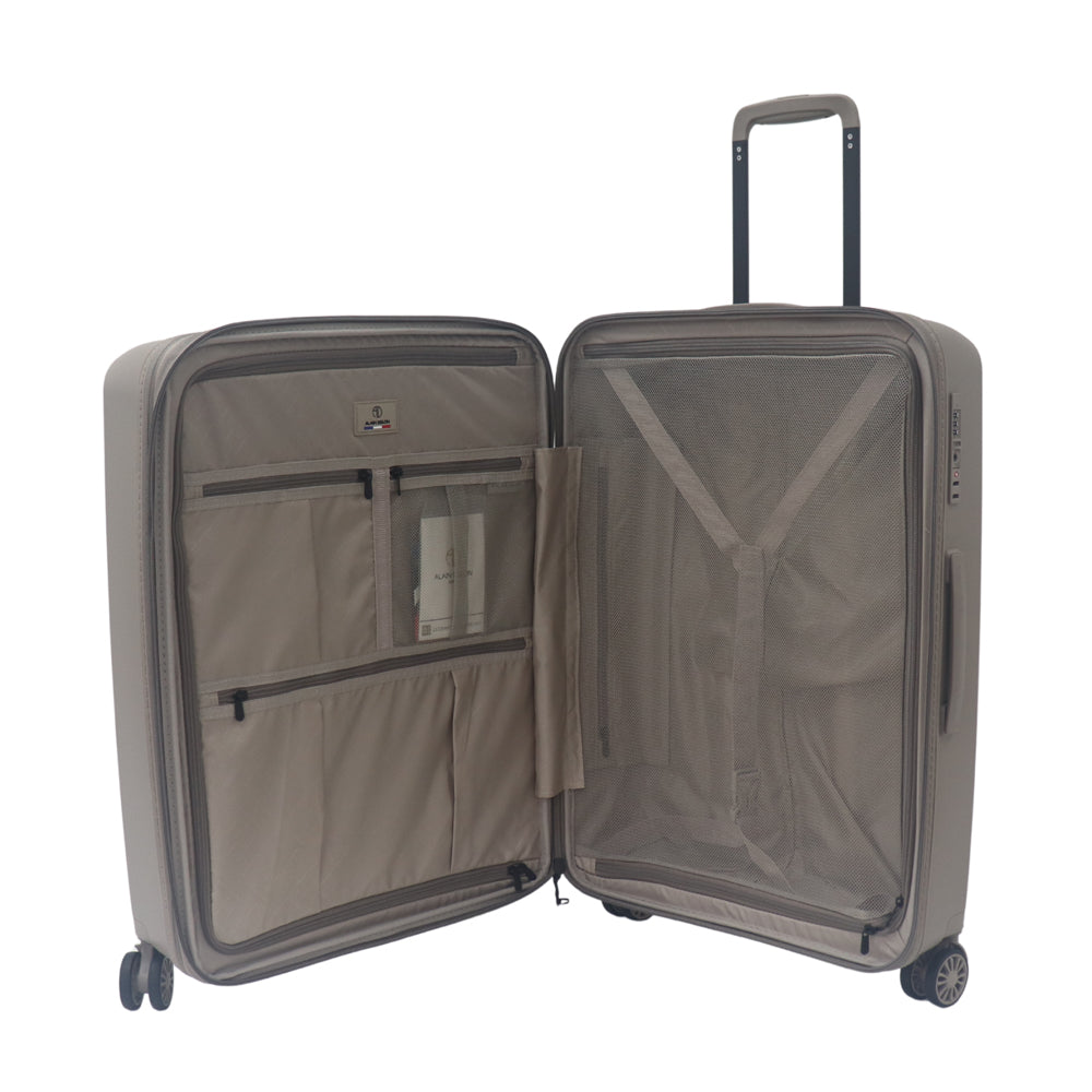 ALAIN DELON 24" Polypropylene Expandable Hard Case Spinner - Brown