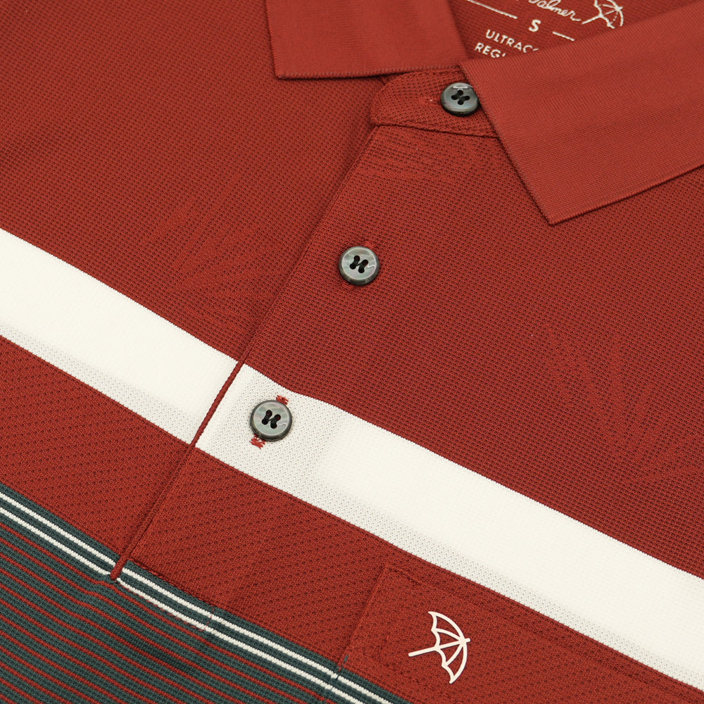 Arnold Palmer Short-Sleeved Polo - Brown Green