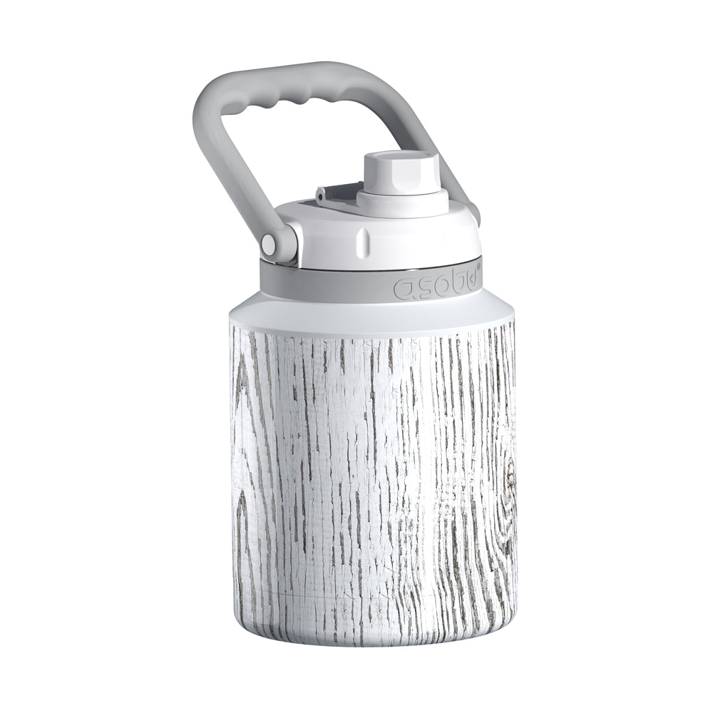 Asobu 1L Mini Jug Pop up Straw with Ergonomic Handle
 - White