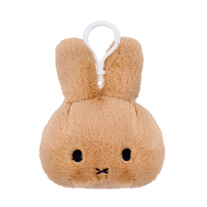 Miffy Head Backpack Clip Fluffy Brown