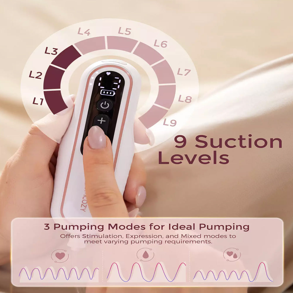 Momcozy V2 Pro Breast Pumps Ultra-Light & Potent - Pink