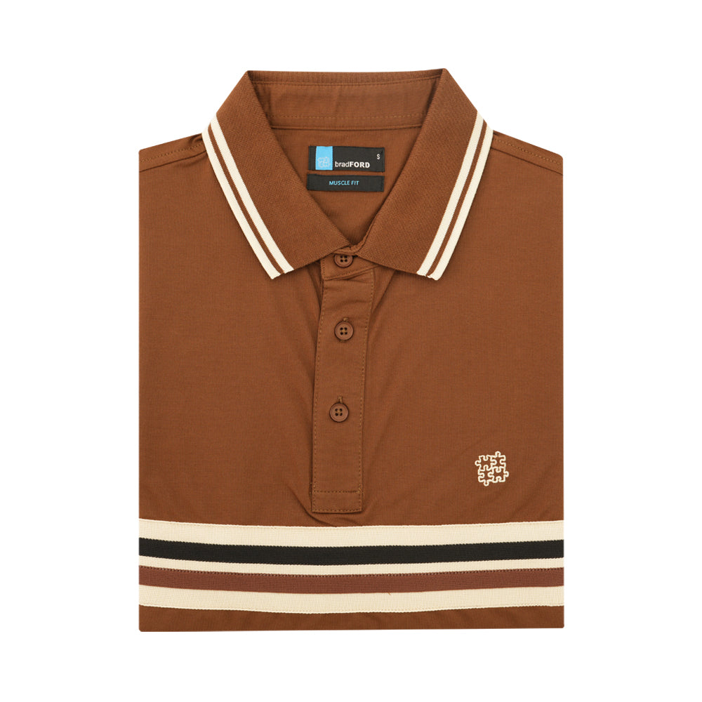 bradFORD Short Sleeved Polo (BRP1279) - Brown